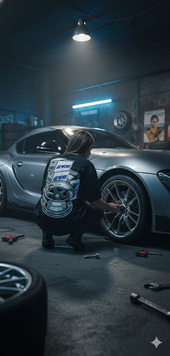 Camiseta “WORK Wheels Stack